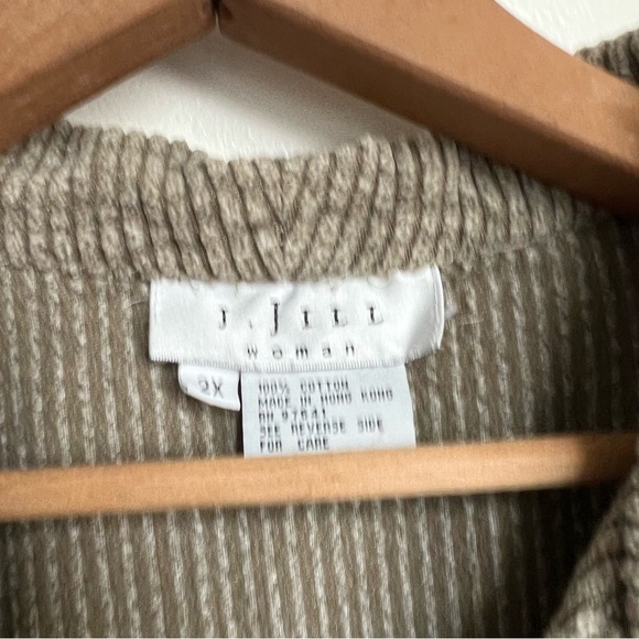 Vintage J Jill Corduroy Button Down Babydoll Dress 2X - Picture 4 of 7